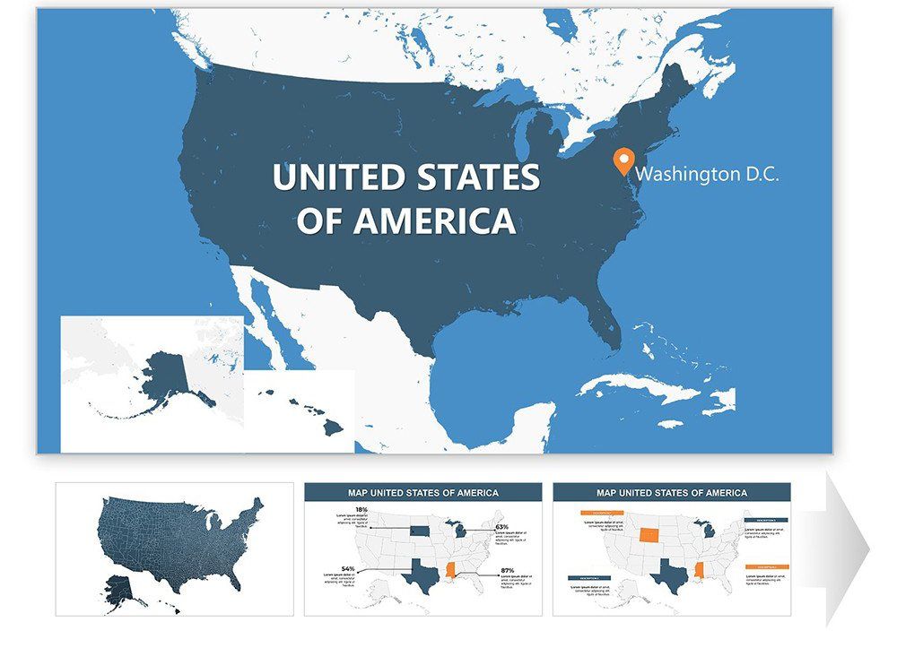 USA Counties PowerPoint Maps Template