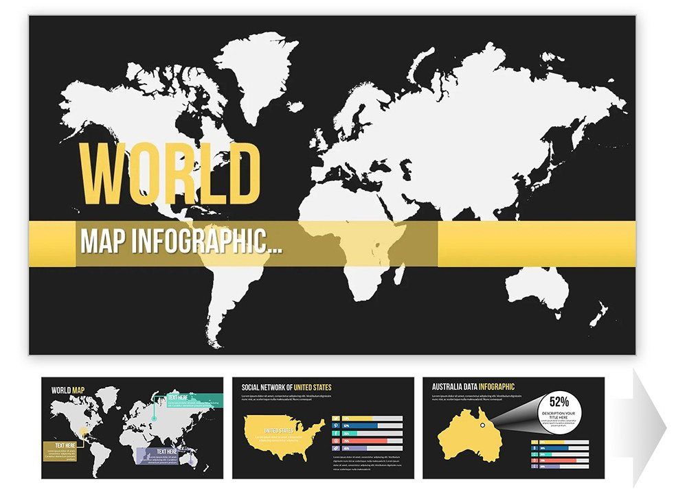 World Infographic PowerPoint Map