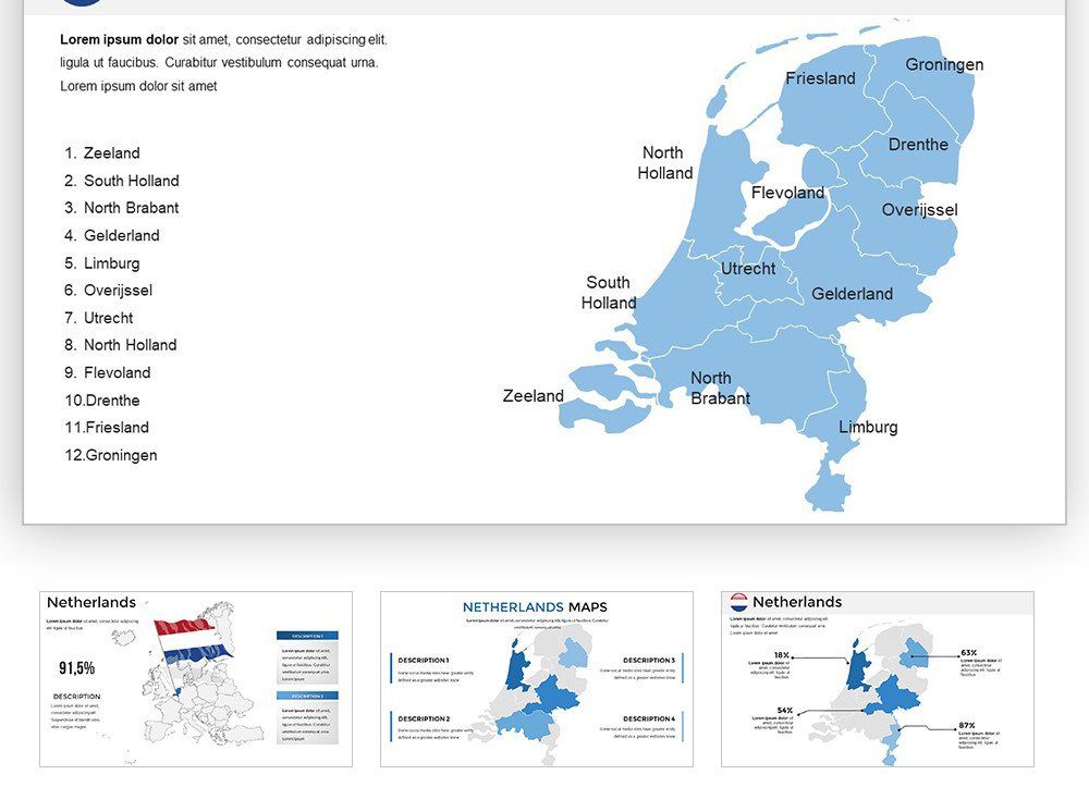 Netherlands PowerPoint Maps - Download Template