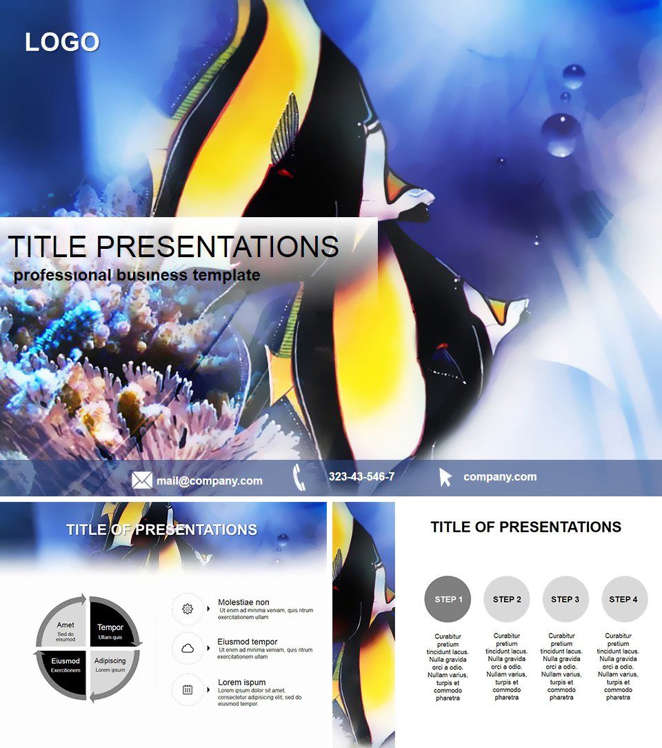 Deep Ocean Fish PowerPoint templates