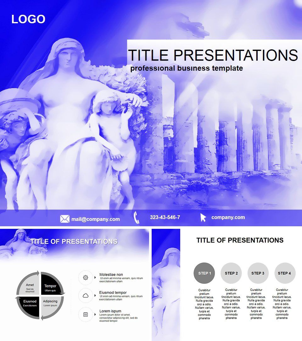 Antique Sculpture PowerPoint templates