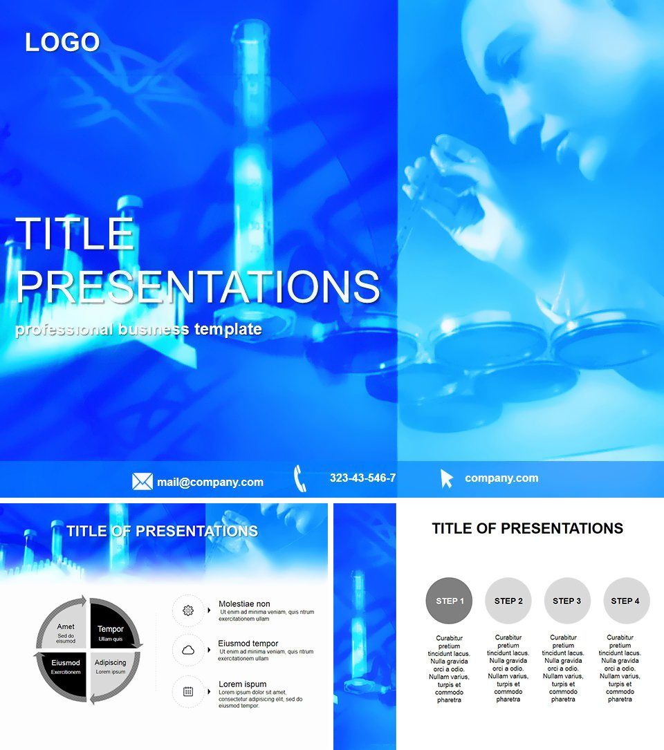 Laboratory investigation Chemistry PowerPoint Template