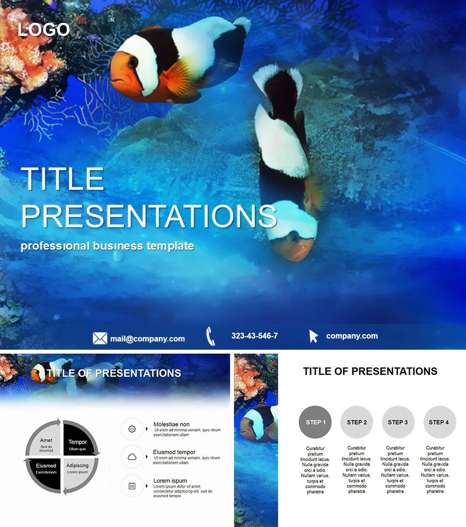 Aquarium Fish PowerPoint Template | Infographic Presentation