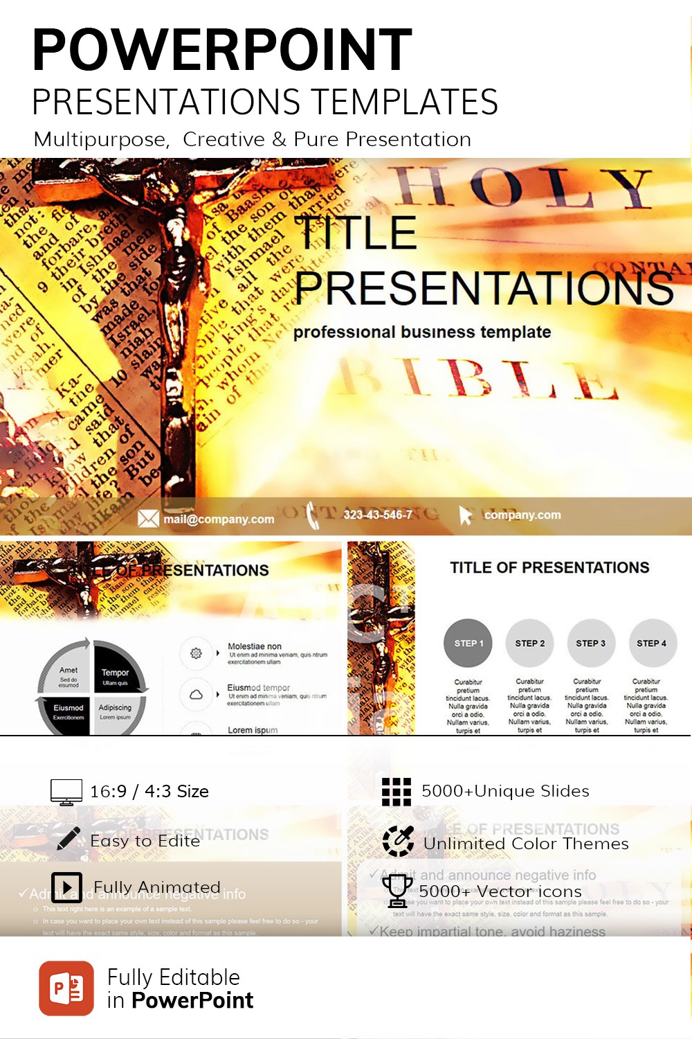 Holy Bible PowerPoint Template | ImagineLayout.com