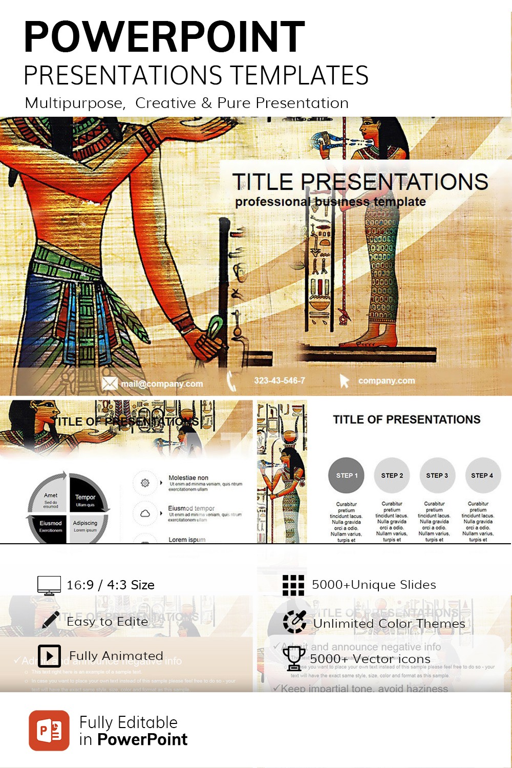Egypt and Art PowerPoint templates | ImagineLayout.com