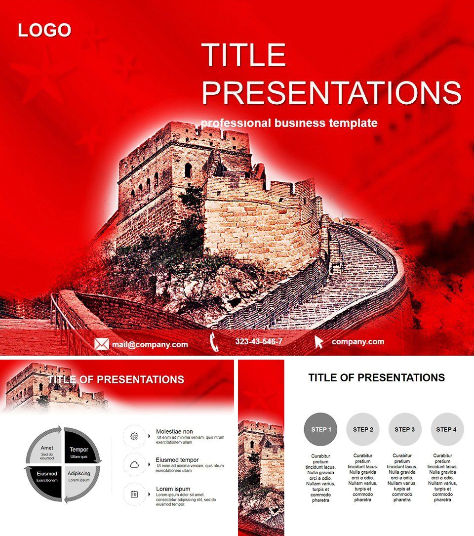 Great Wall of China PowerPoint Template | ImagineLayout.com er diagrams word 