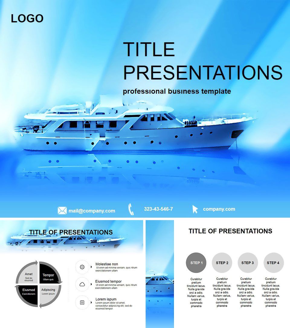 Cruise ships PowerPoint Template