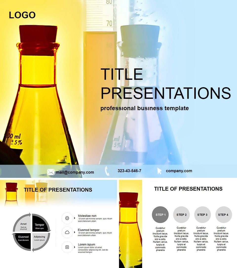  Chemistry  projects PowerPoint  Template  ImagineLayout com