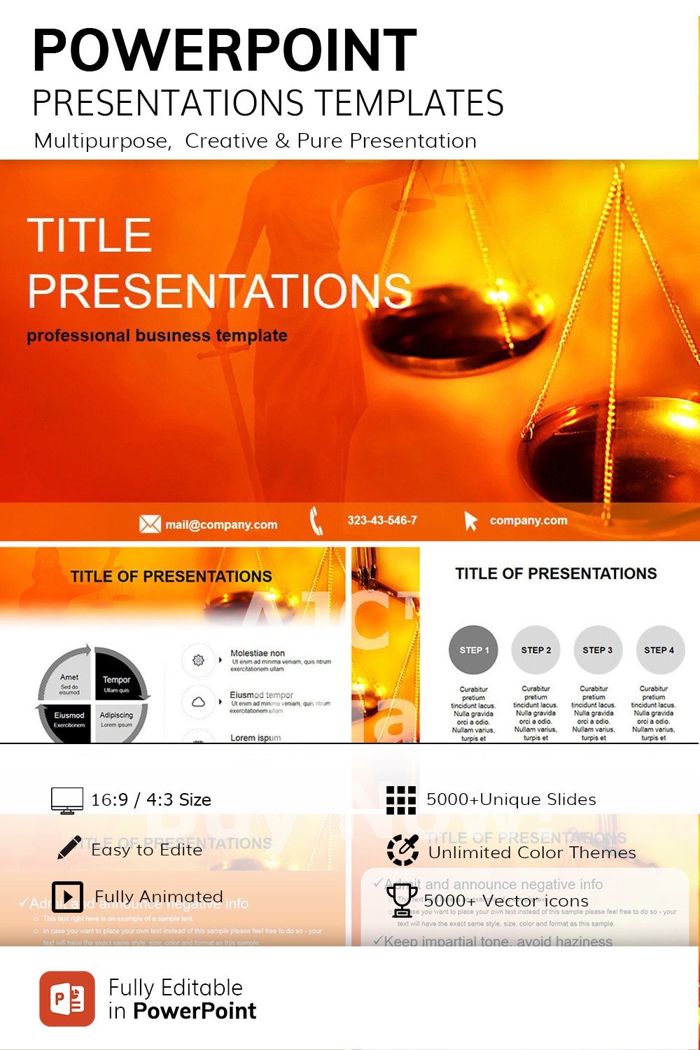 Criminal justice PowerPoint Template