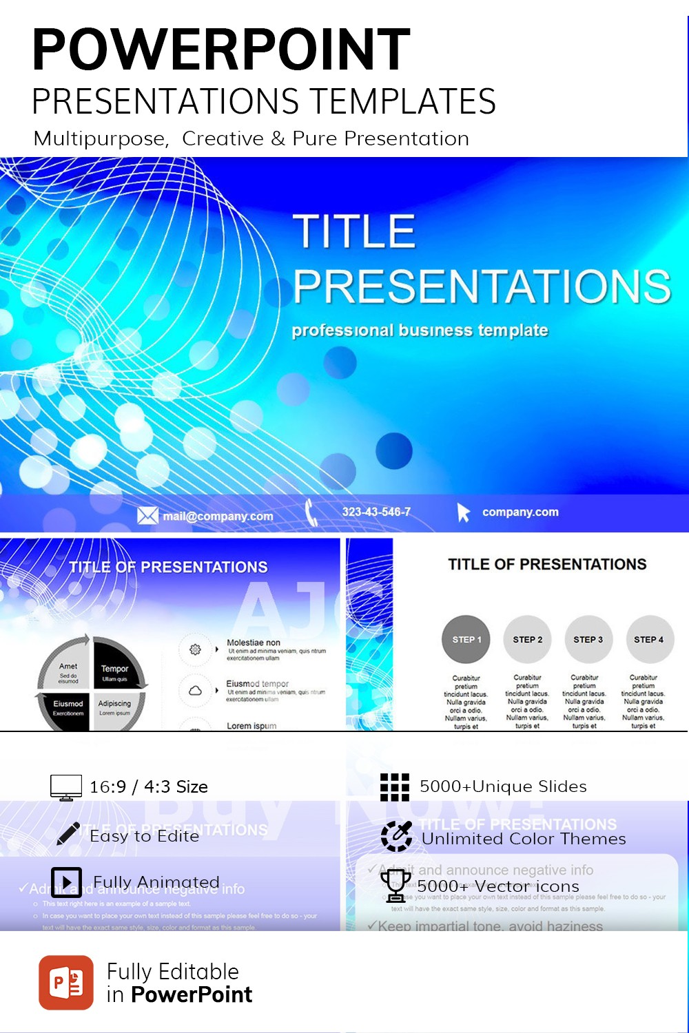 Azure PowerPoint templates | ImagineLayout.com