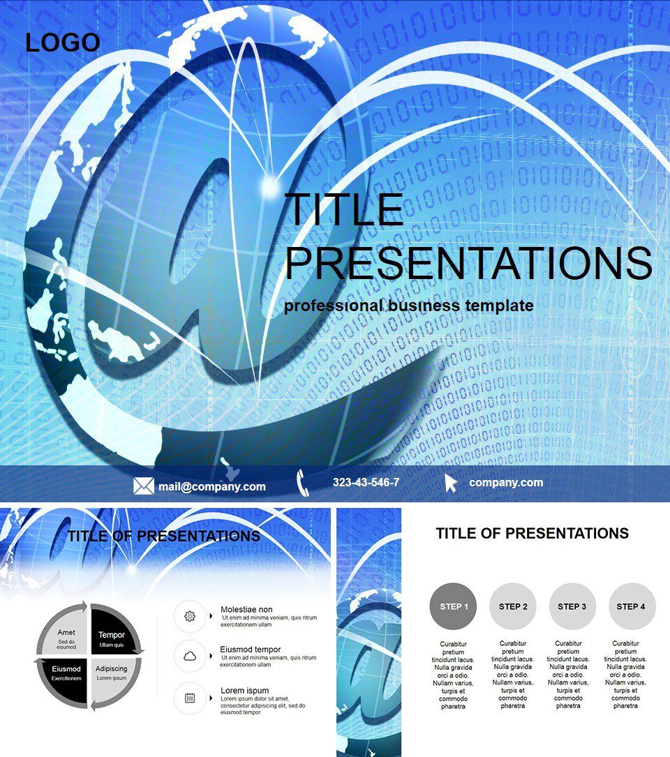 E-Mail World PowerPoint template | ImagineLayout.com