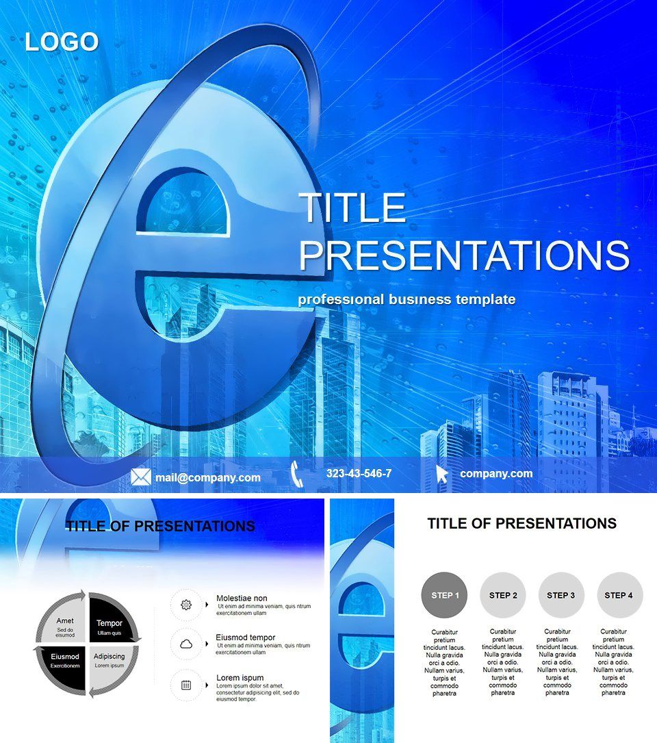 Internet in cities PowerPoint templates | ImagineLayout.com