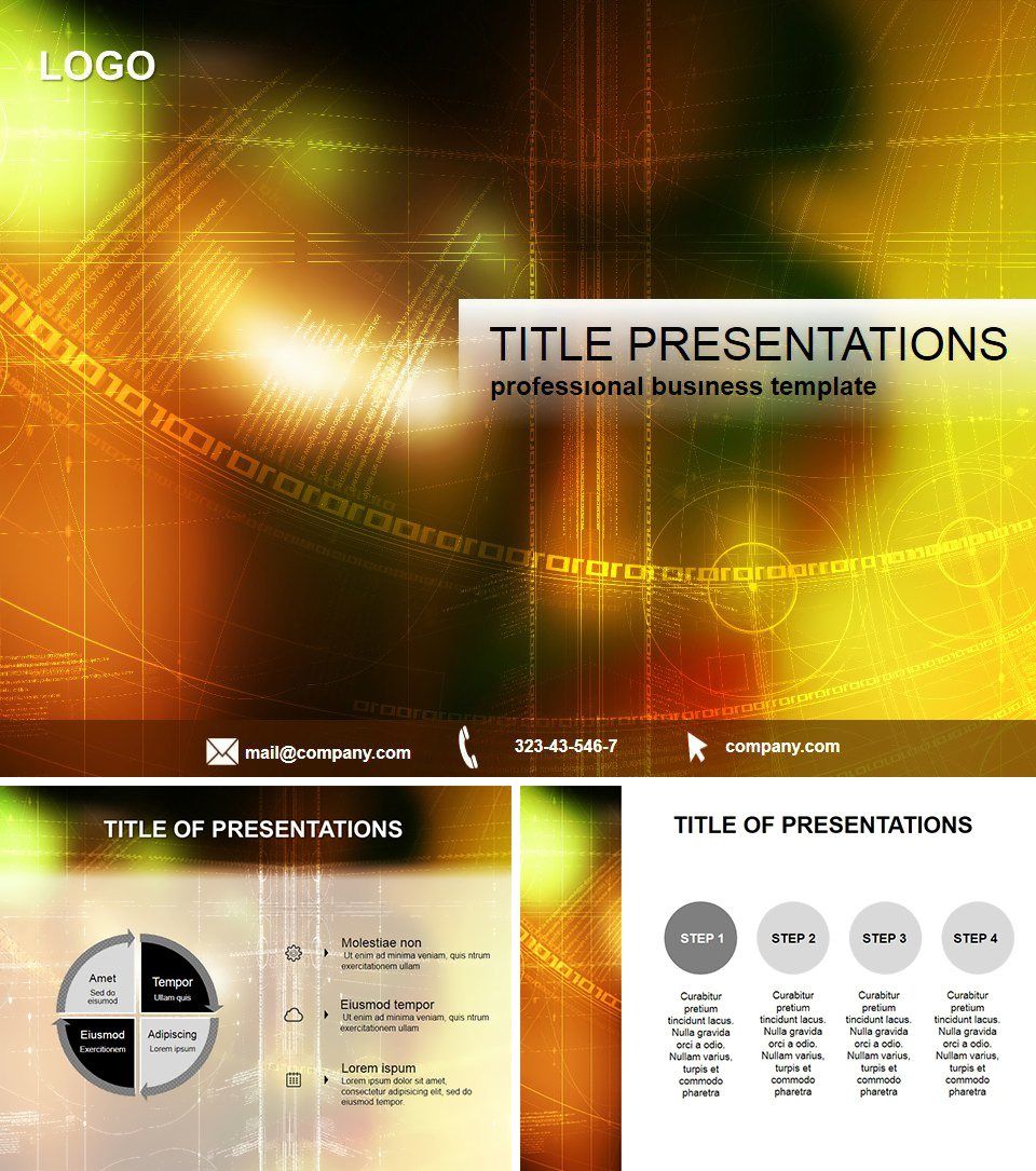 Abstract Diffusion Colorful PowerPoint Template: Presentation