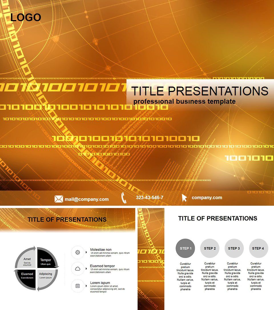 Digital Encoding PowerPoint template