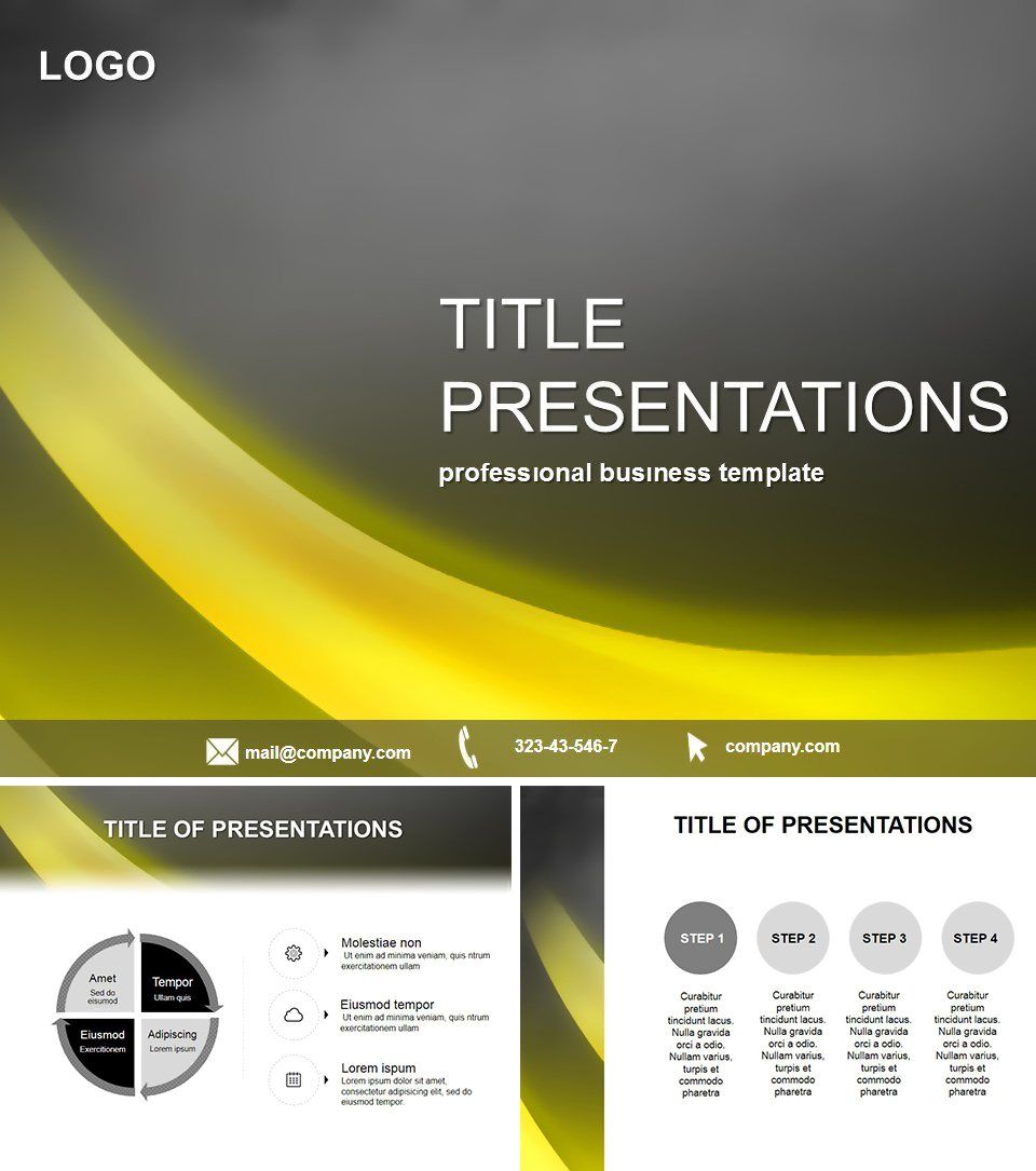 Yellow Stripe PowerPoint Template