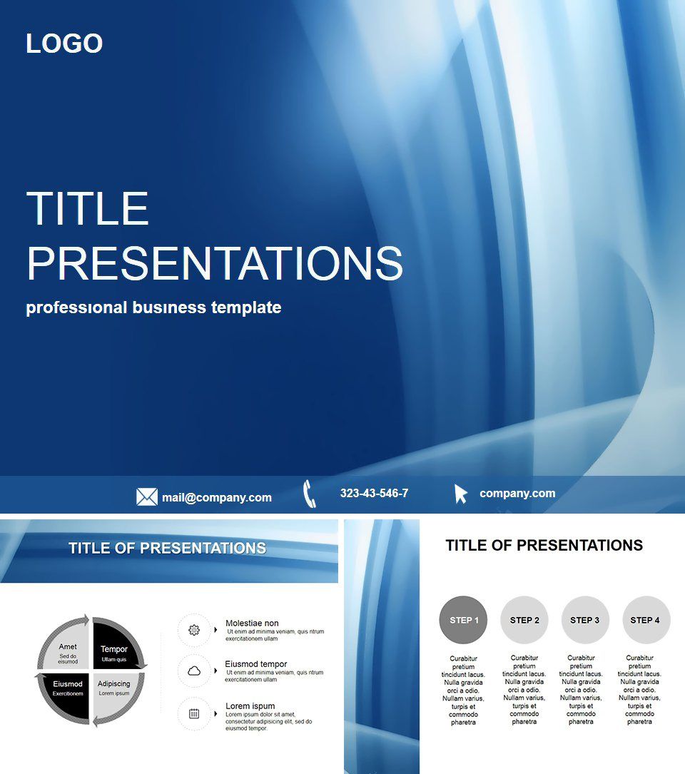Abstract Light Ray PowerPoint Template: Presentation