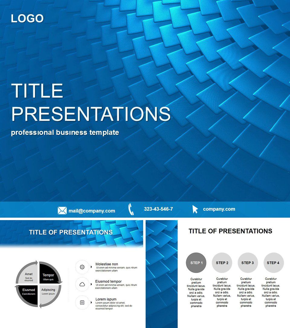 Blue Scales PowerPoint Template - Abstract Presentation