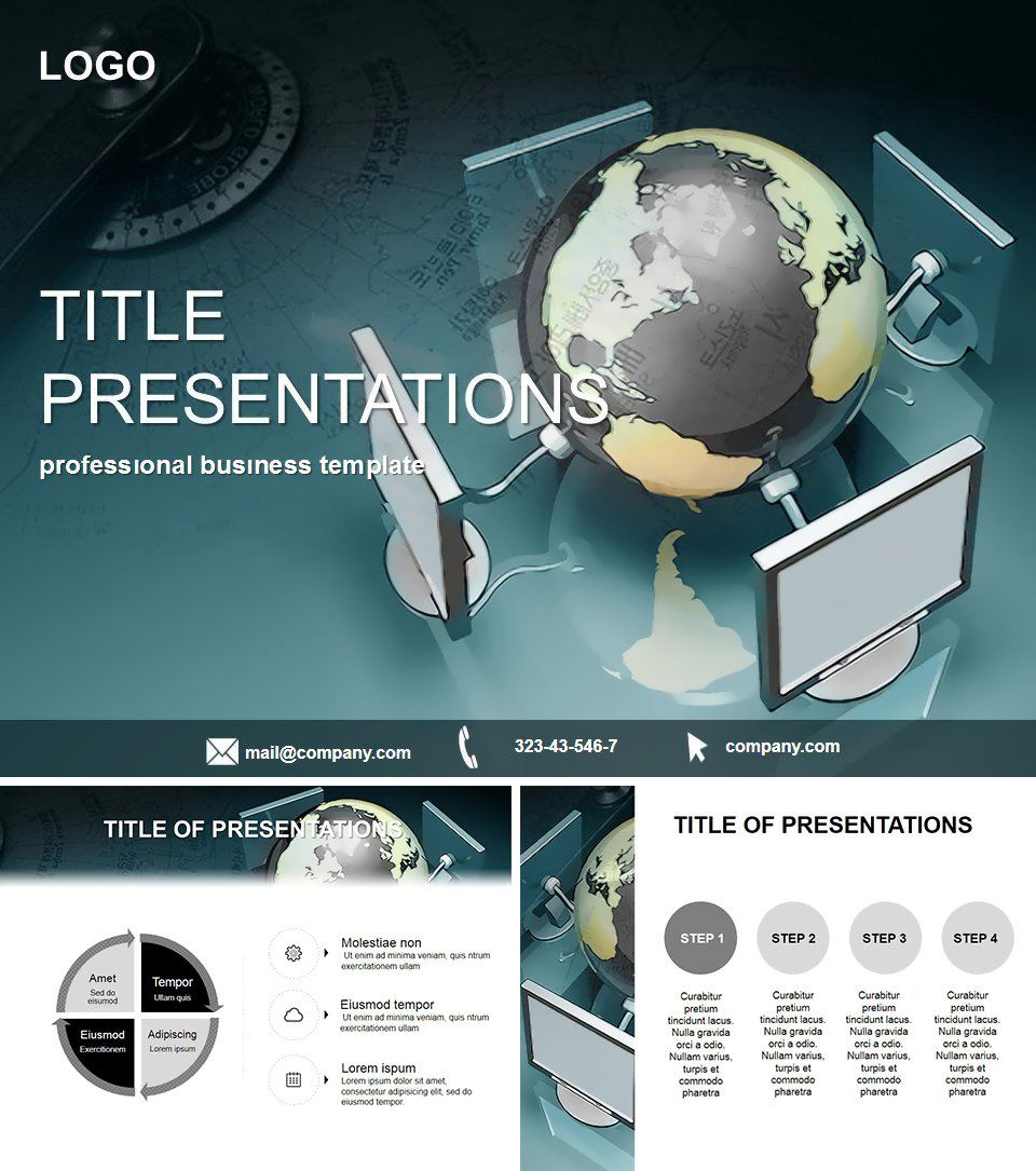 Computer Network Service PowerPoint Template: Presentation