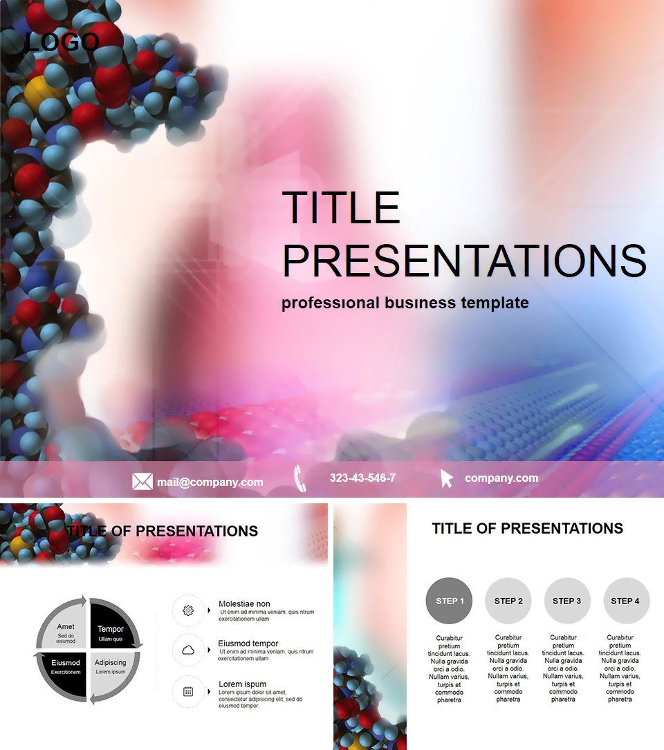 Molecule Structure PowerPoint Template for Presentation