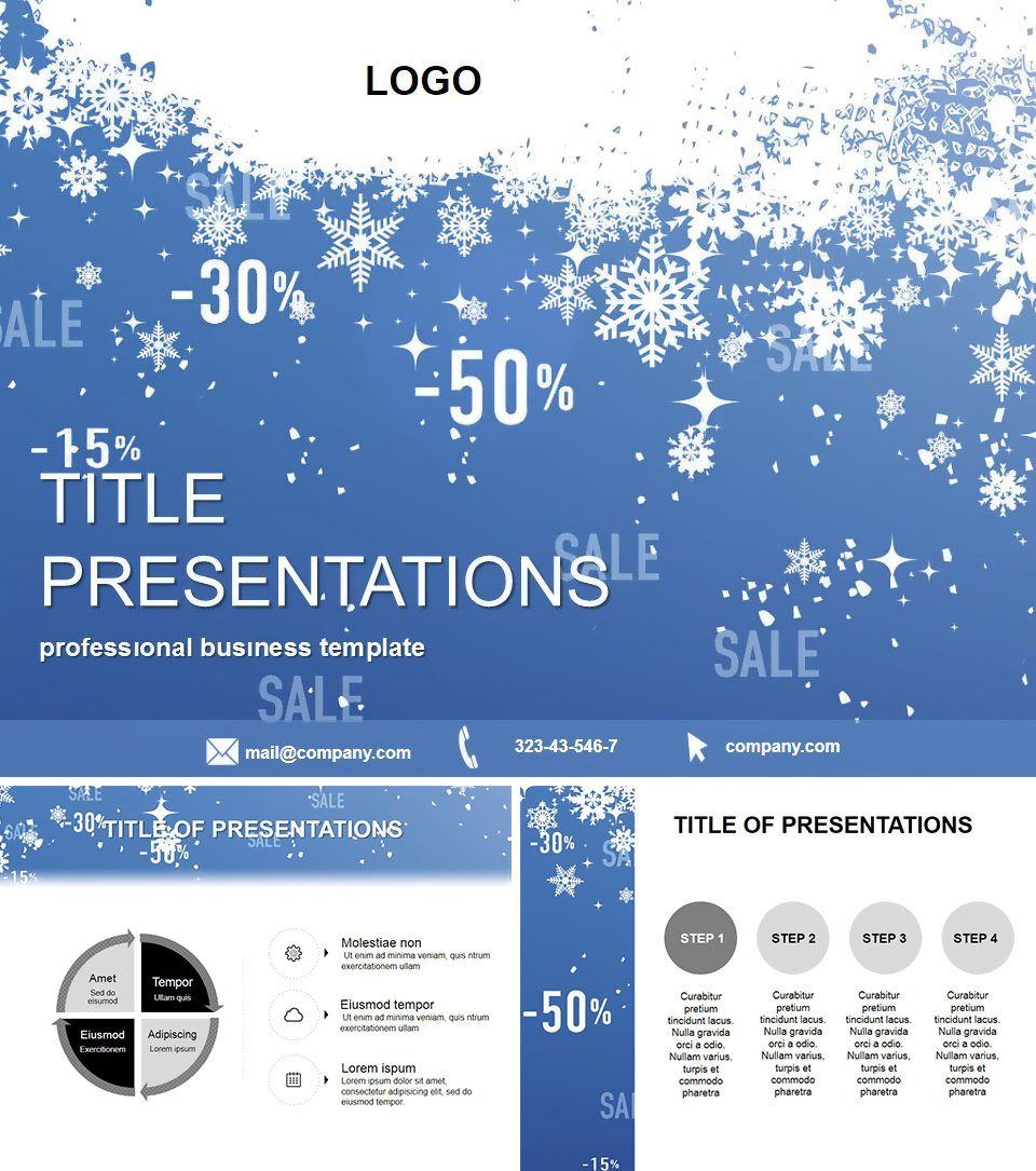 Winter Discount Sale PowerPoint templates