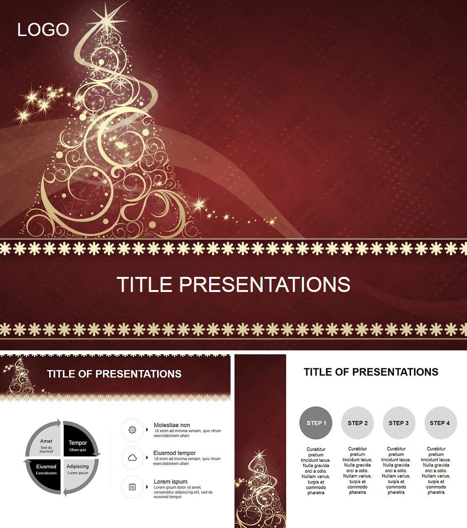 Glowing Illuminated Christmas Tree PPT