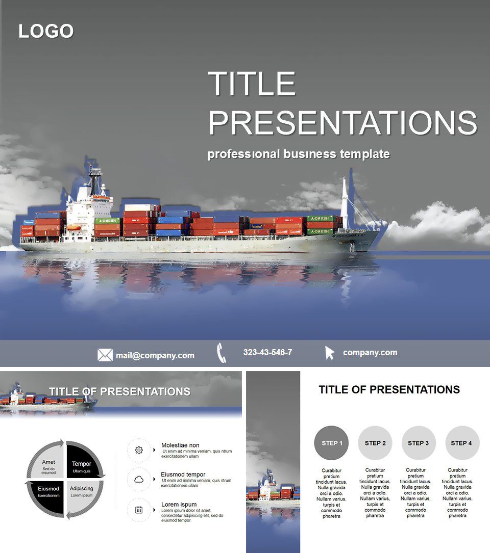 Cargo Liner PowerPoint template