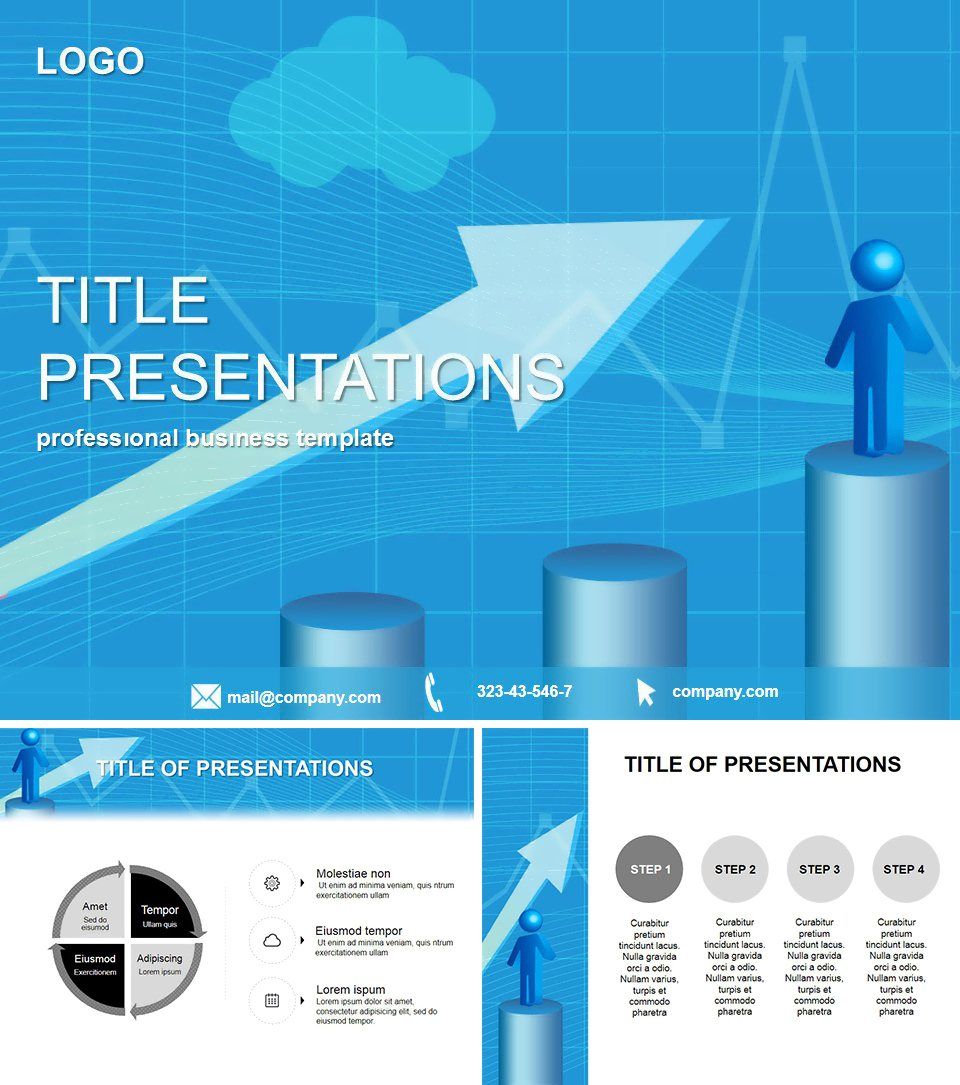 Finance Sequence Growth PowerPoint Template Presentation