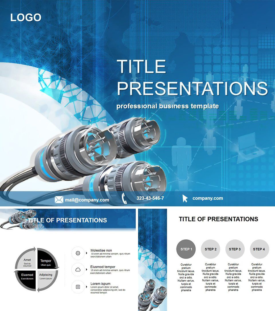 Network Connection PowerPoint Template for IT Pros