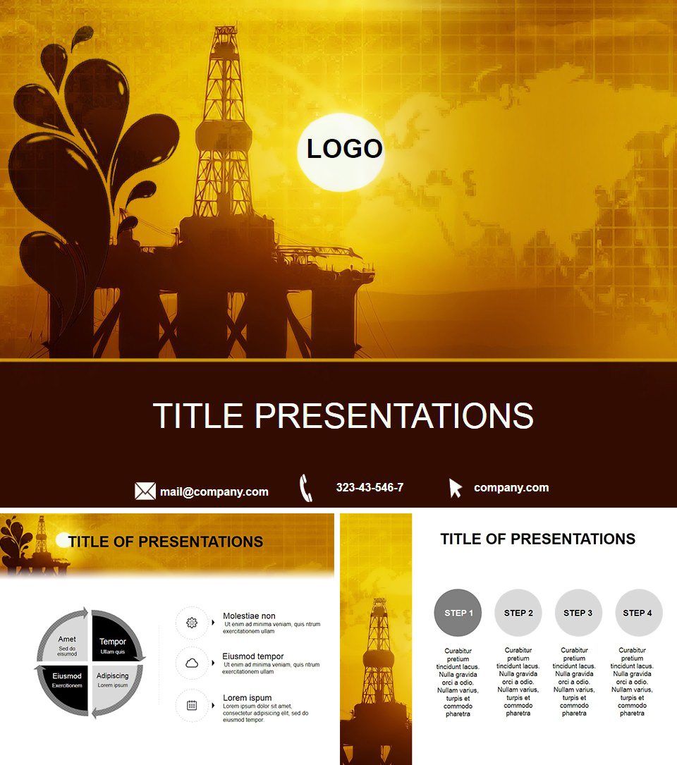 Oil Derrick PowerPoint Templates