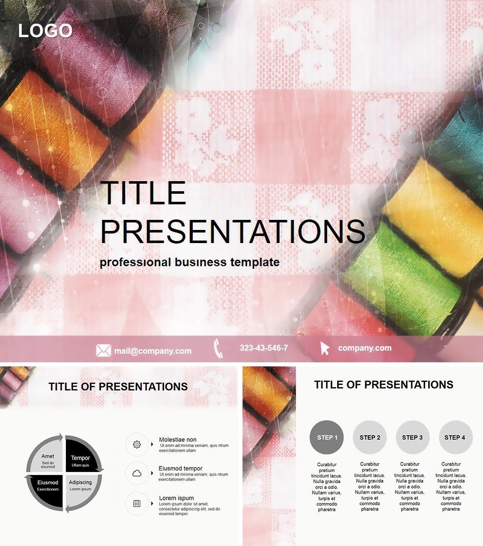 Sewing Thread PowerPoint templates