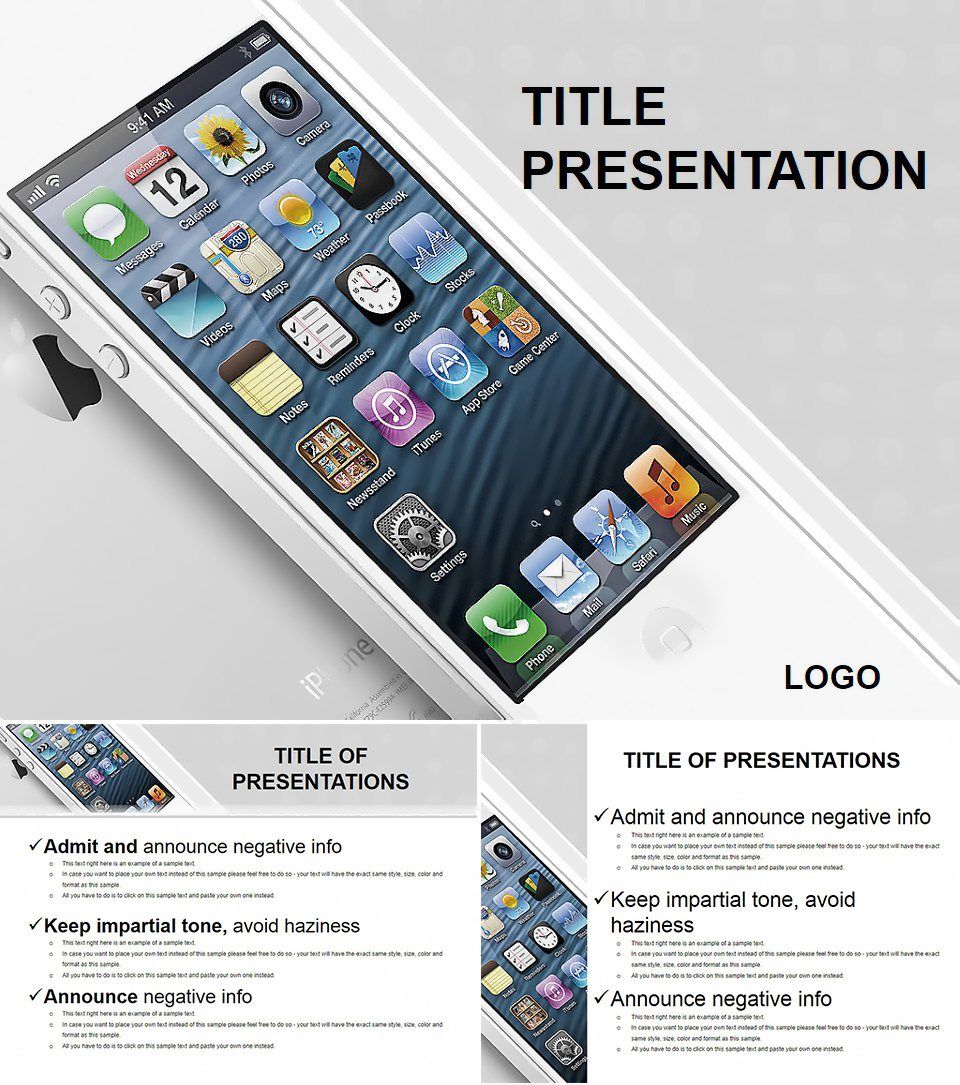 iphone text message powerpoint template