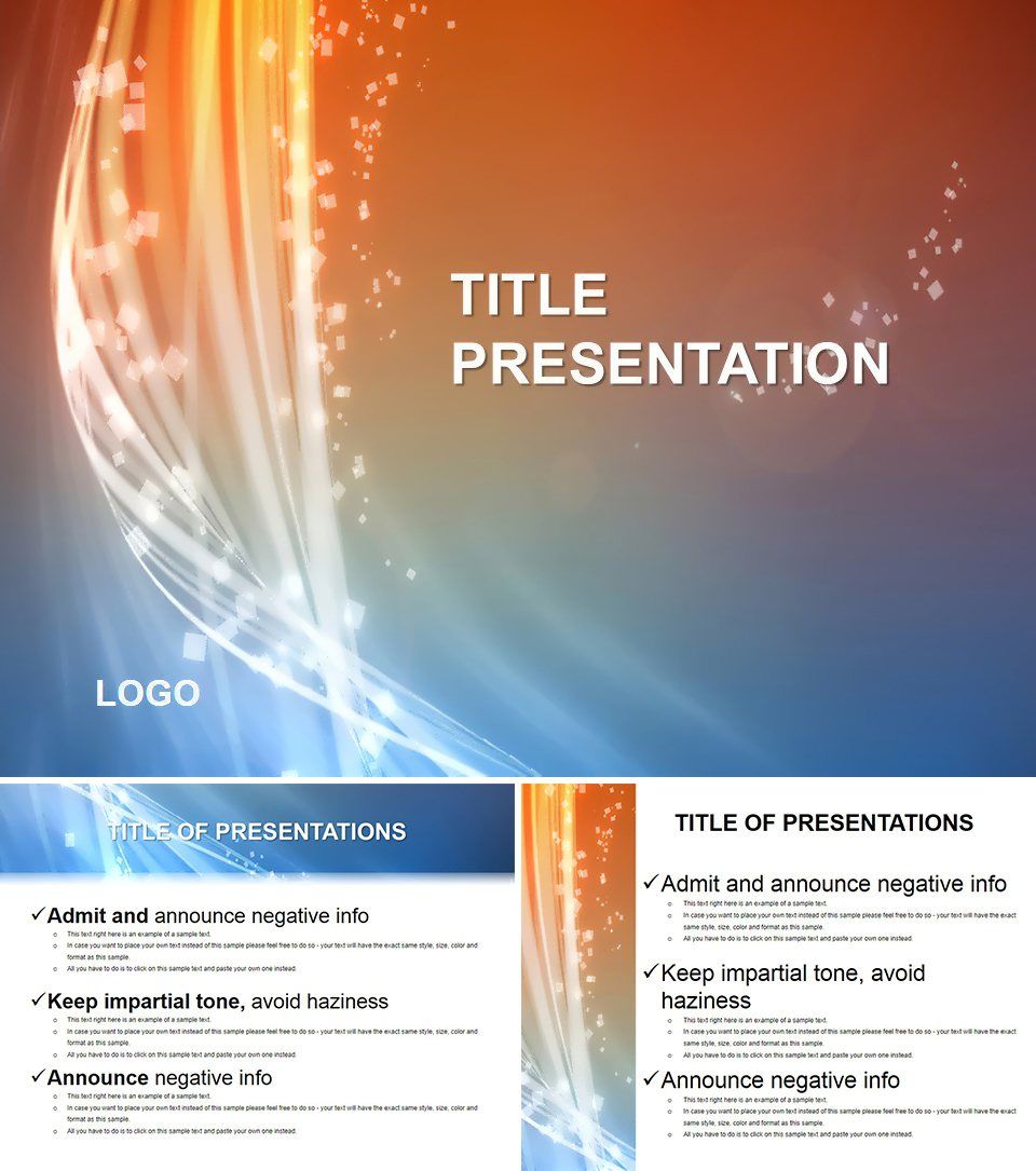 Stacked Waterfall PowerPoint template Presentation