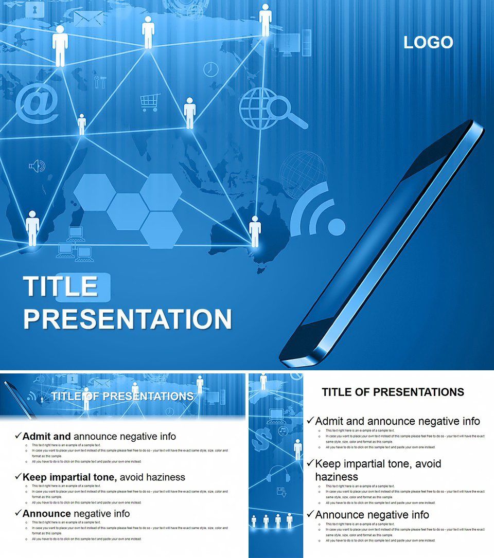 Unlimited Internet Wi Fi for iPad PowerPoint Templates