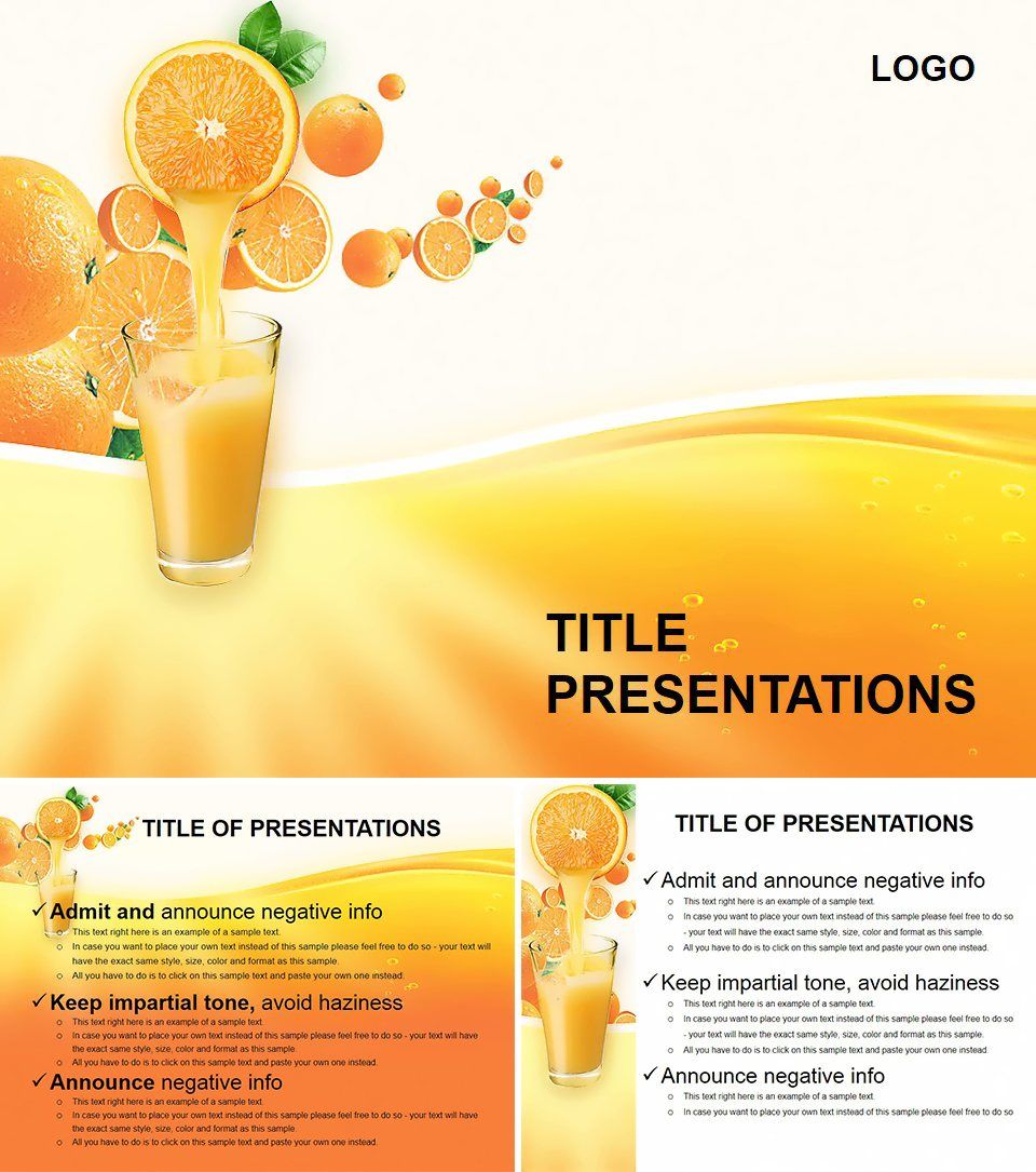 Background Fresh Juices PowerPoint Template