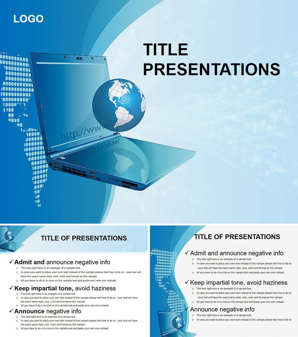 Computers with Access to Network PowerPoint Templates