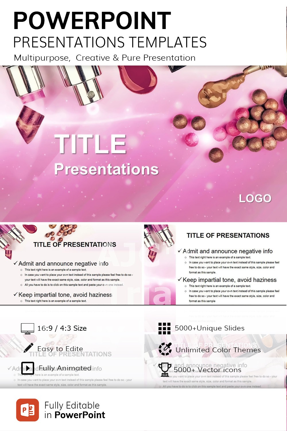 Cosmetics Perfumery PowerPoint presentation template