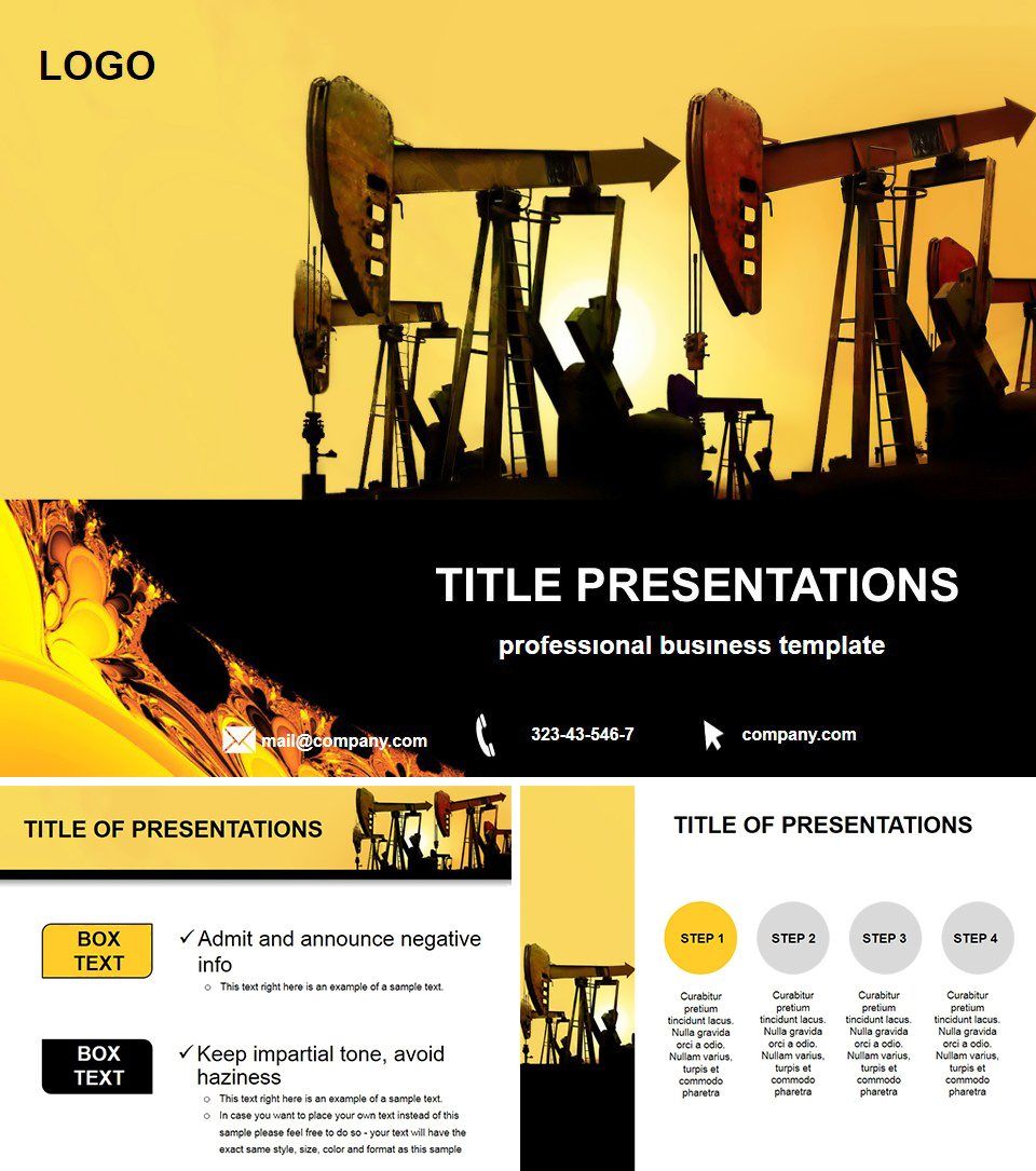 Extraction of Oil PowerPoint template