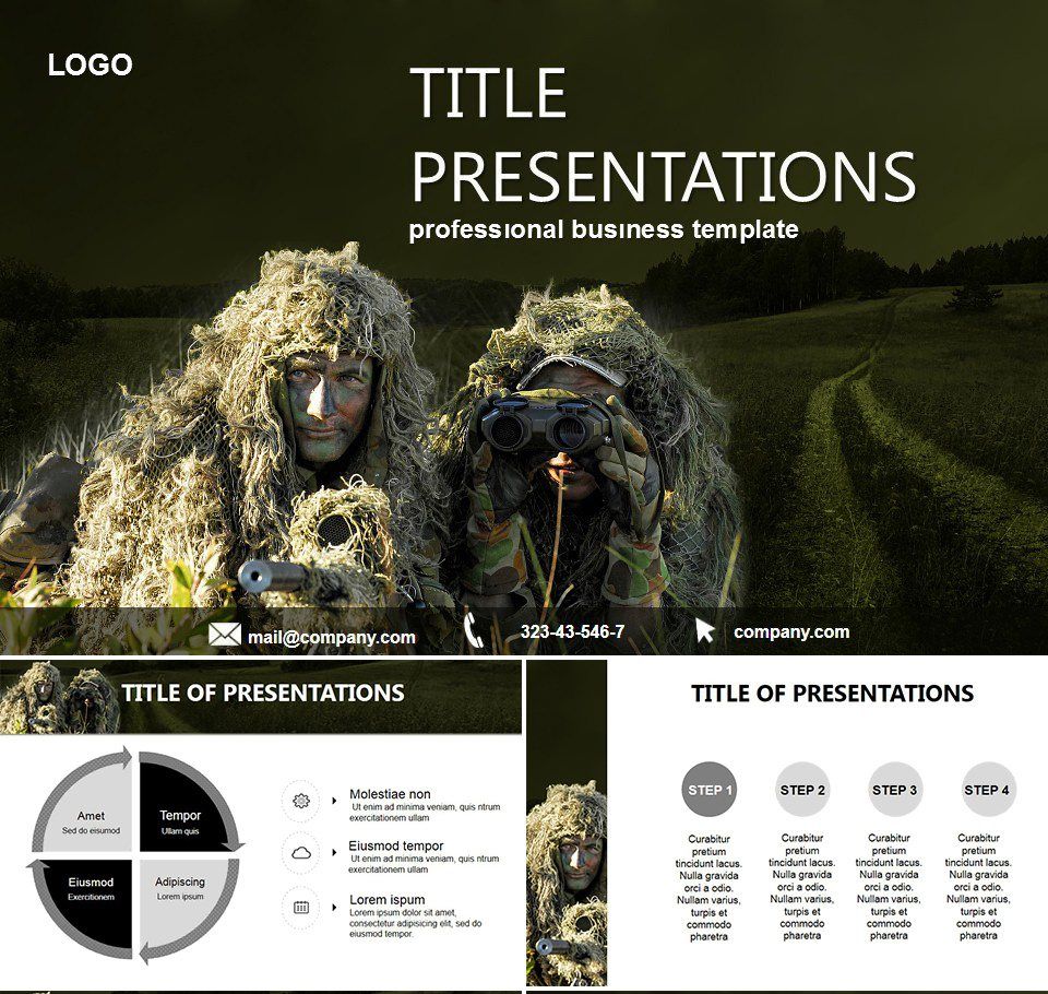 Sniper Ambush PowerPoint Template - Presentation Design