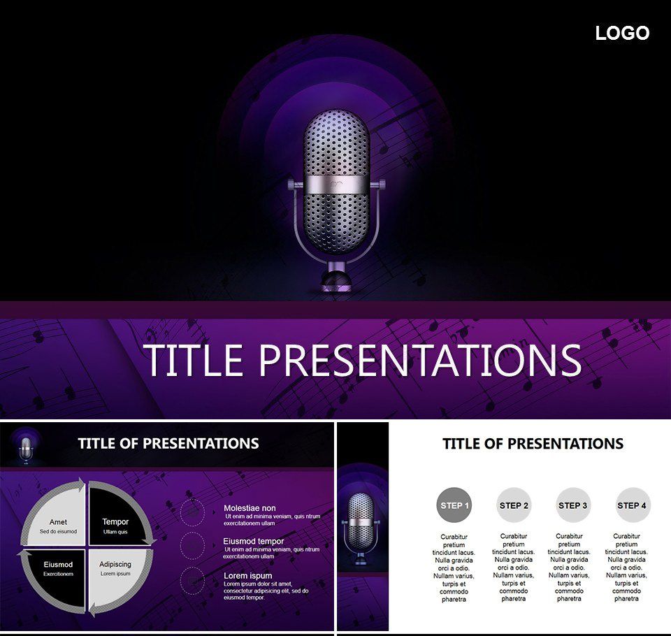 Studio Microphones PowerPoint Templates