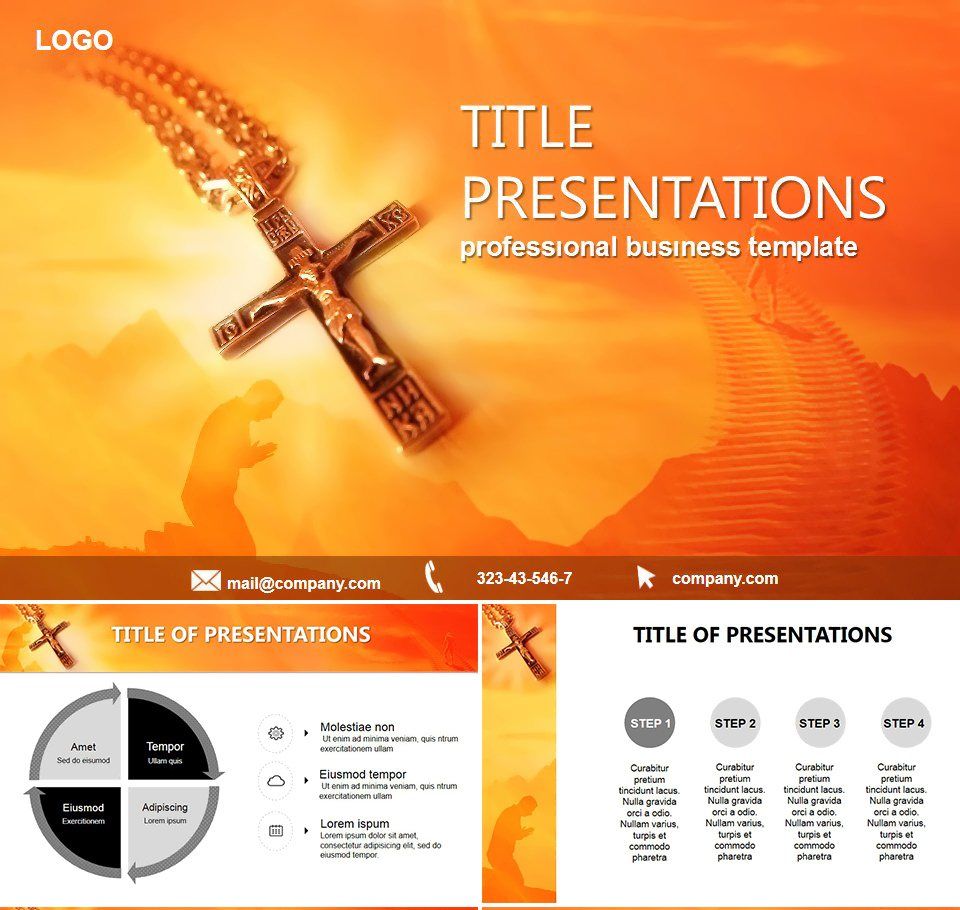 Religion Cross PowerPoint Templates