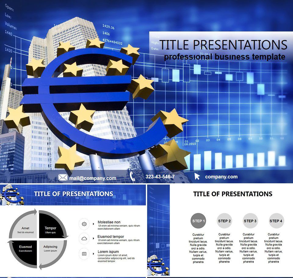 Eurocurrency PPT Template: Finance Diagrams