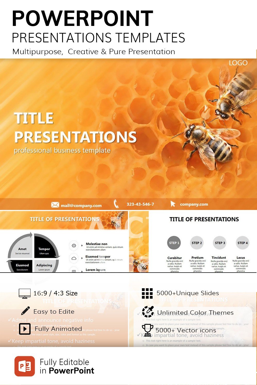 Honey Bee PowerPoint templates