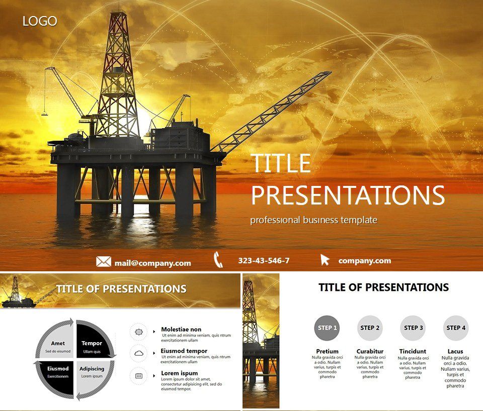 Oil Platform PowerPoint template