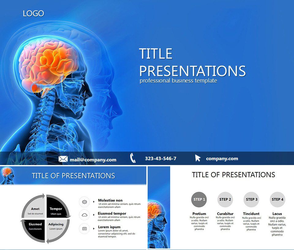 Human brain PowerPoint template