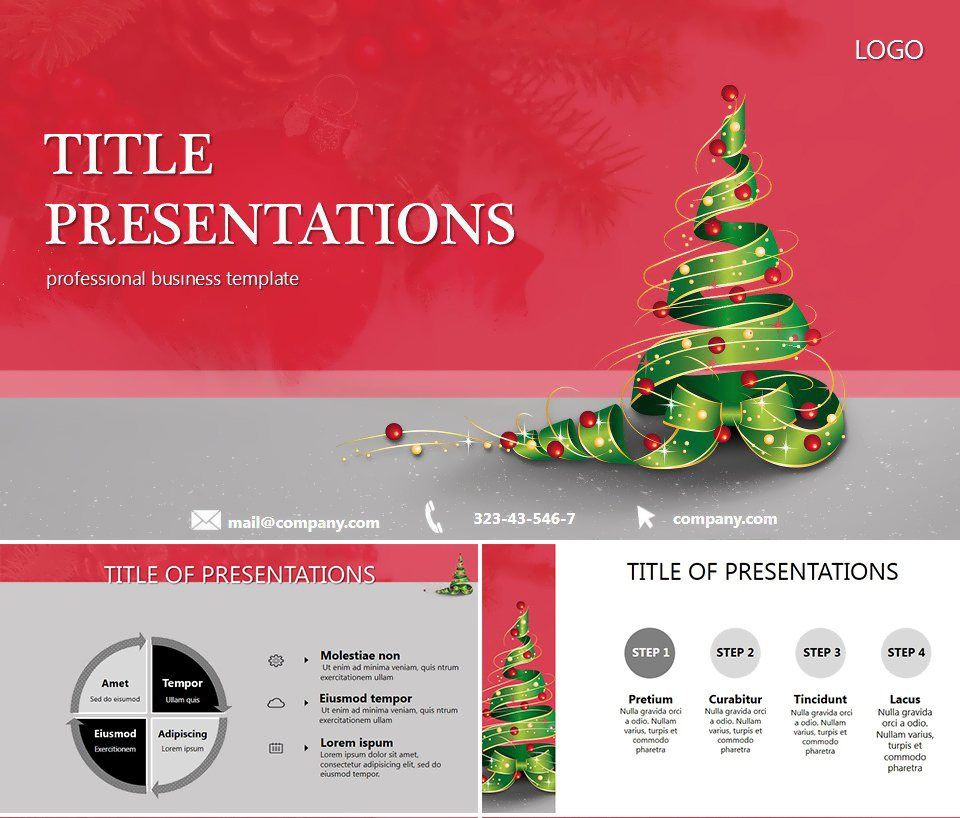 Decided to Celebrate Christmas PowerPoint template