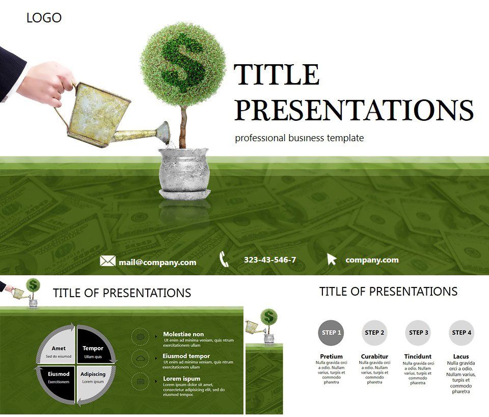 Increase Money PowerPoint template