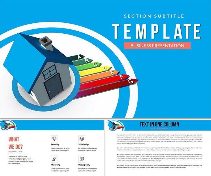 House Save Energy PowerPoint Template - Download Now!