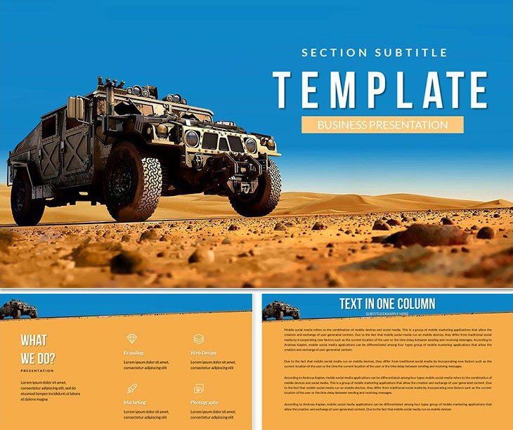 Military Hummer PowerPoint template