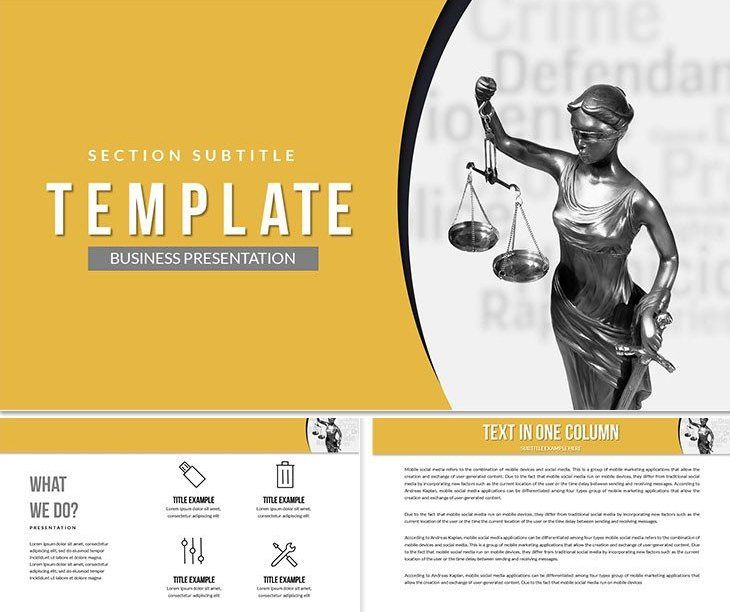 Constitutional, Civil Law PowerPoint Template