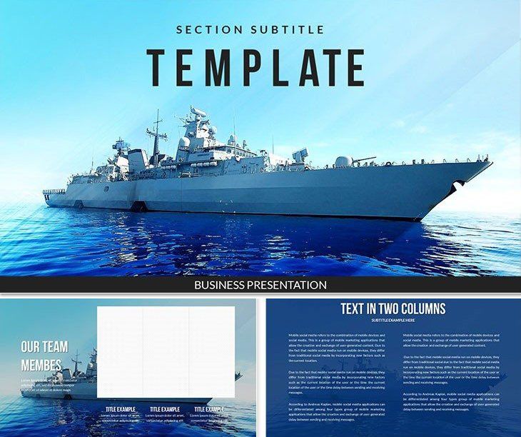 Navy, Maritime Force PowerPoint Template